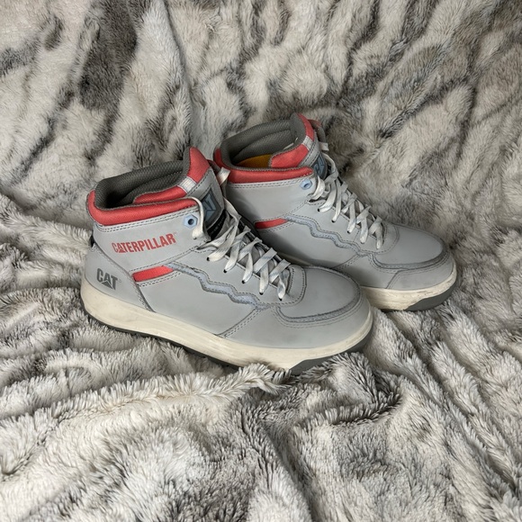 Caterpillar Women's Composite Safety Toe Hightop Sneakers - Gray and Pink - Picture 5 of 8